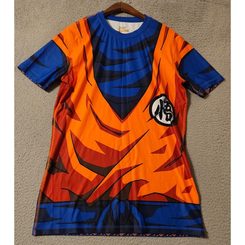 Just Saiyan Skinz Gear Goku Dragon Ball Z Compression Shirt 3XL Orange Blue Rash